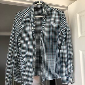 Banana Republic Gingham Dress Shirt Grant Fit